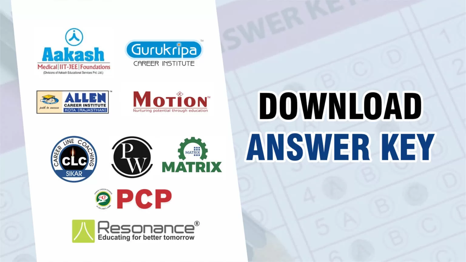 NEET-UG 2023 Answer Key & Paper Download